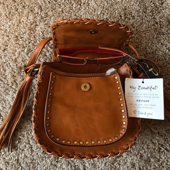 NWT DV Small Crossbody Bag with tassels - Picture 4 of 6